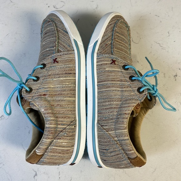 Twisted X Women’s Tan/Multi Hooey Loper Size 6, Worn Once - Picture 10 of 16